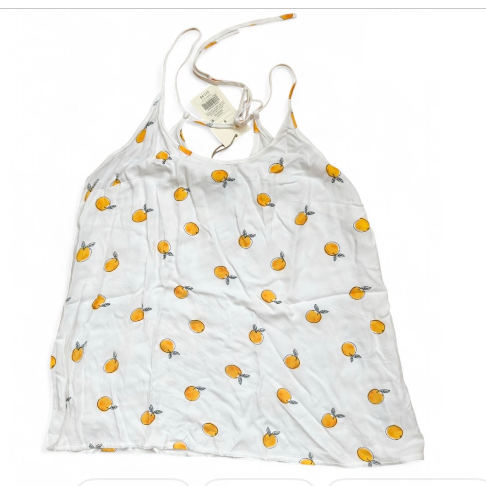 Target White Orange Fruit Spaghetti Strap Tank 2017 - Picture 6 of 9